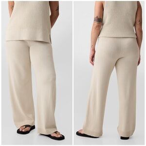 GAP NWT XXL Wide Leg Sweater Pants in Chino • Ivory Cream • Comfy Casual